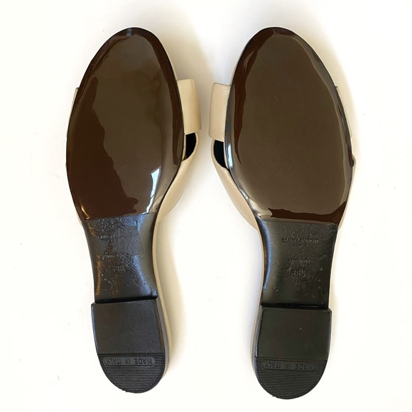 SAINT LAURENT beige tan Bianca knot flat slide sandals - Picture 7 of 10